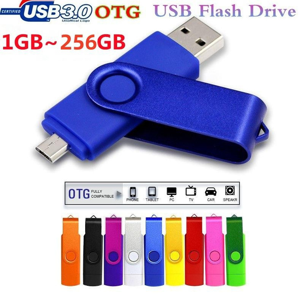 9 Colors USB 2 In 1 OTG USB Flash Drive 1GB 16GB 32GB 64GB 128GB 256GB ...