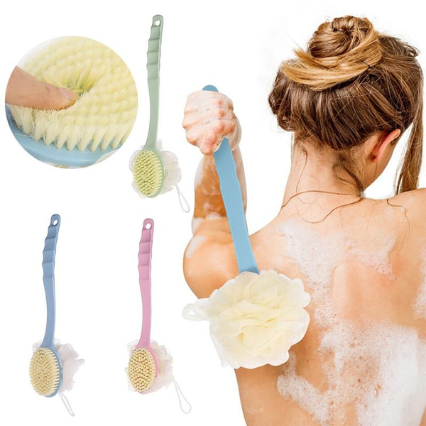 2 In 1 Bath Brush Tied Bath Flower for Dual Purposes of Brushing and ...