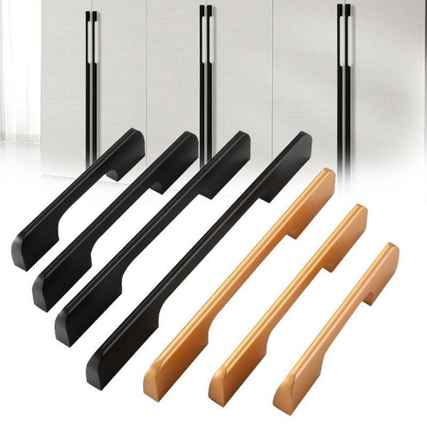 Black/ Stainless Steel Square Closet Drawer Cupboard Pulls Bathroom