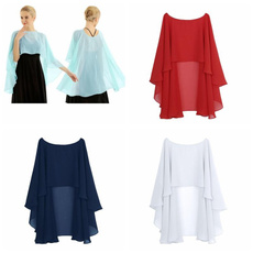 chiffonblousetop, Summer, shawlshrugjacket, womens dresses