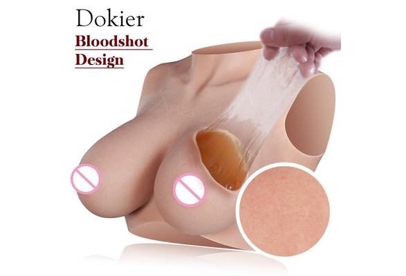 Dokier Realistic Silicone Breast Forms Silicone filled Breastplate