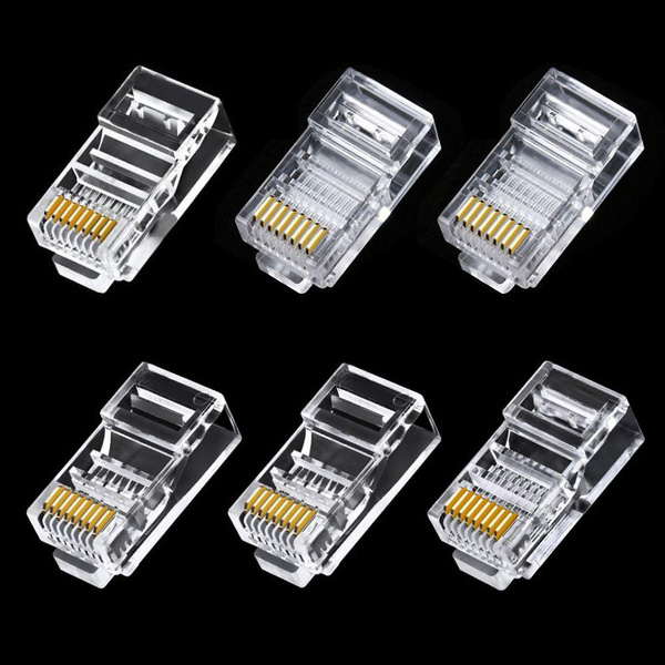 CAT5 Network Unshielded Crystal Heads Crimp Network Connector Ethernet ...