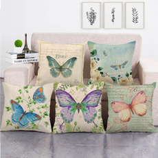 butterfly, case, Home Supplies, linencushioncover