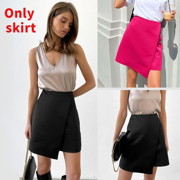 Commuting Asymmetric Design Sense A-shaped Short Skirt Female Slim ...