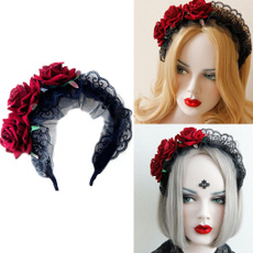 Goth, Flowers, Lolita fashion, cosplayhairband