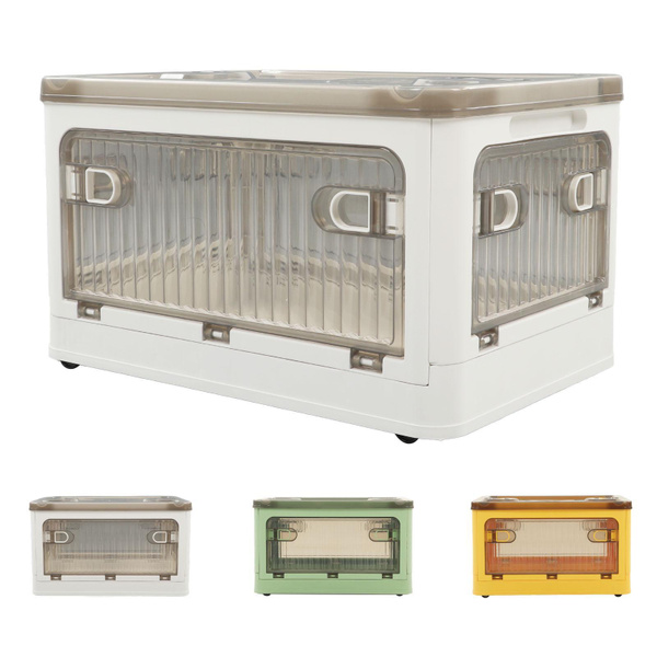Storage Box Side Opening Folding Storage Box With Wheels Small