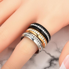 Steel, Wedding, crystal ring, wedding ring