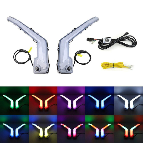 Supports D'antenne/drapeau LED Pour Can Am Maverick X3 – Paire, Aluminium Noir, GIDIBII