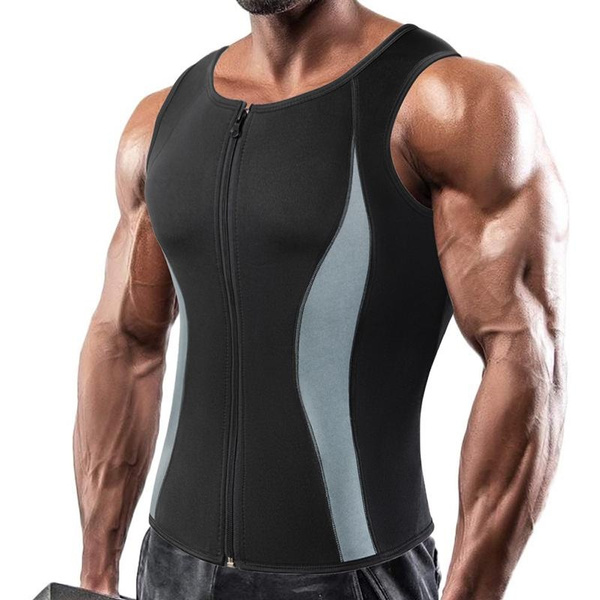 Mens Compression Shirt Slimming Undershirt Body Shaper Vest Workout Tank  Tops Shapewear Abs Abdomen