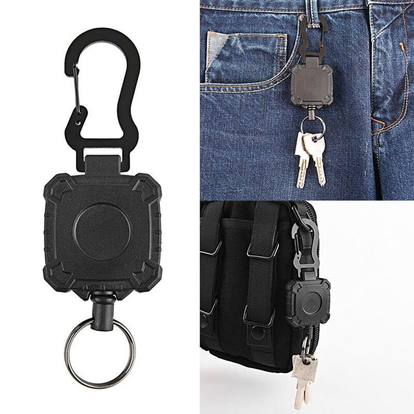 Wire Rope Outdoor Key Ring Return Retractable Key Chain Camping ...