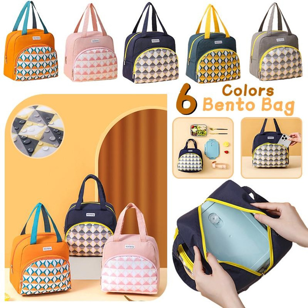 1pc Large Capacity Waterproof Insulated Lunch Bag With Ice Pack