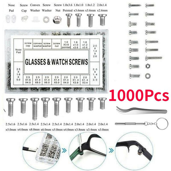 1000Pcs Tiny Screws Nut Screwdriver Eyeglass Repair Tools For Spectacle  Watch 4