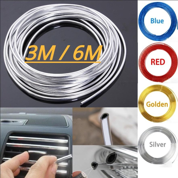 36Meter Chrome Moulding Trim Strip Car Door Edge Scratch Guard