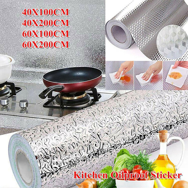 Kitchen Oilproof Waterproof Stickers Aluminum Foil Kitchen Stove