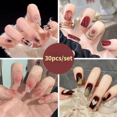 nail decoration, wearablefakenail, Glitter, nail tips