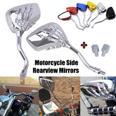 motorcycleaccessorie, motorbikemirror, skull, handlebarendmirror