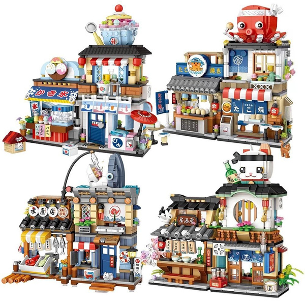 LOZ Mini Building Blocks Japanese Mini Street View Folding Food 