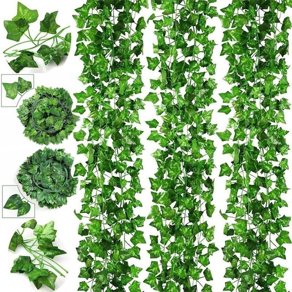 Artificial Ivy Garland – 12 Pack, 84 Ft Total – Fake Vine Decor For Weddings & Parties