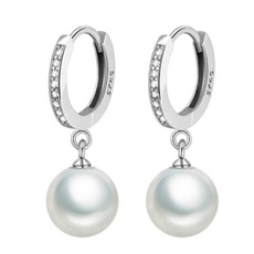 Sterling, Pearl Earrings, sterling silver, Elegant