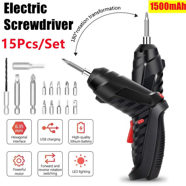 Battery powered screwdriver online set