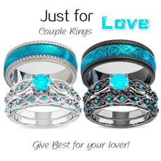 Couple Rings, Steel, wedding ring, 925 silver rings