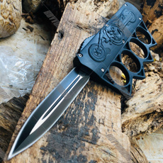 Brass, Outdoor, dagger, knuckleknife