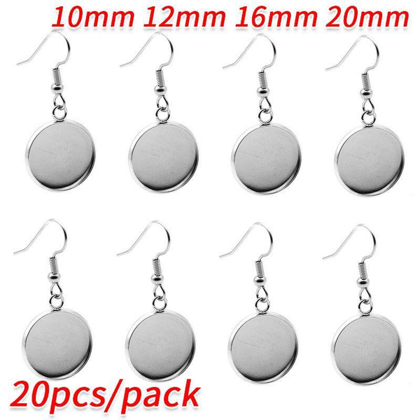 thumbnail interactive-video image 1 of 10Pcs Bronze Brass French Lever Back Earring Blank Cabochon Settings – 10mm To 20mm 1 of 6