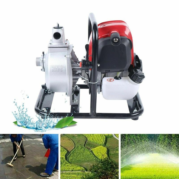 4 Stroke Petrol Power Water Pump Flood Drainage Pond Water Transfer ...