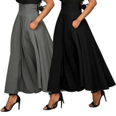long skirt, tiegroup, Lace, Elastic