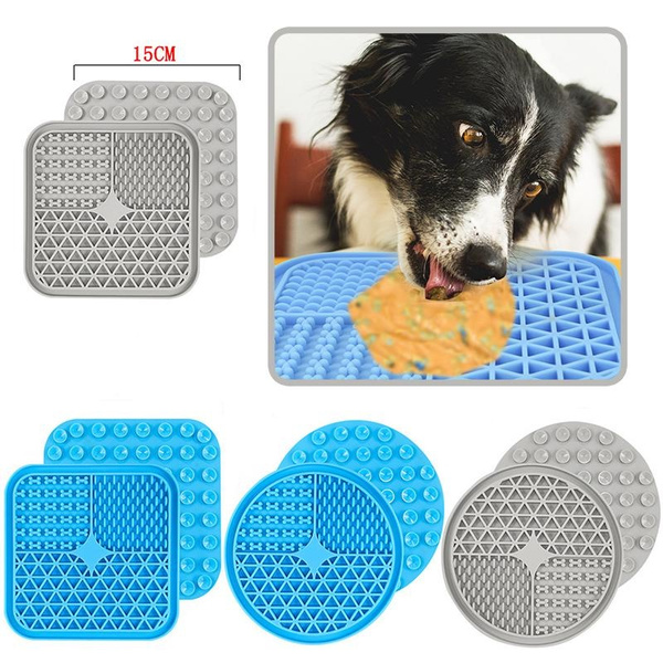 Dog Cat Lick Pad with Sucker Slow Food Pad Shower Distraction Silicone Lick  Pads Slow Food Tray Pet Supplies