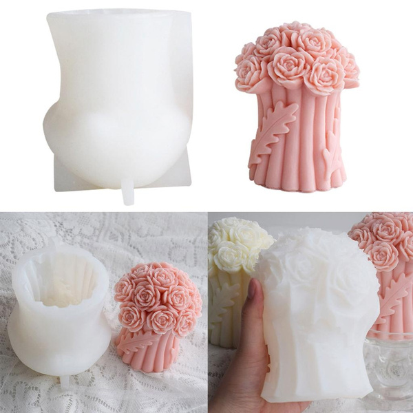 New Silicone Candle Mould 3D Flower Candle Mould DIY Handmade
