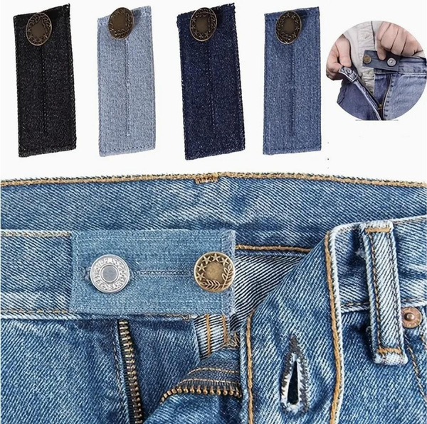 Pants Extender Elastic Buttons Jeans Waist Extension Buckle