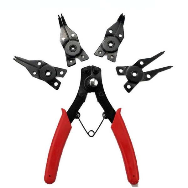 4 In 1 Circlip Pliers Set Snap Ring Pliers Multi Crimp Removable Plier ...