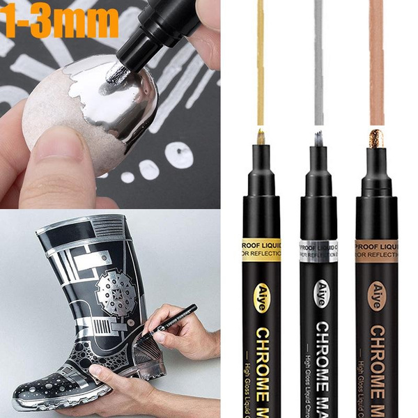 Liquid Mirror Marker Silver Markers Pen DIY Reflective Paint Pens