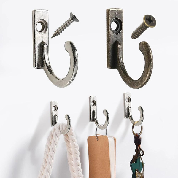 10/20 PCS Small Antique Hooks Wall Hanger Curved Buckle Horn Lock Clasp  Hook for Wooden Jewelry Box Hardware Home Coats Hat Clothes Hook