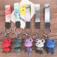 1pcs Fashion Metal Keychain Chain Color Heart Metal Bell Keychain