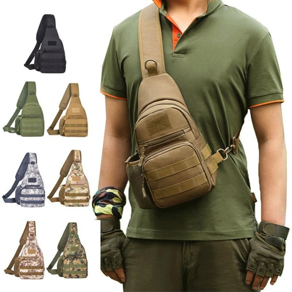 Sling Shoulder Bag Men Outdoor Hiking Camping Army Hunting Fishing ...