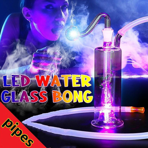 LED Lamp Light Emitting Glass Pipe Water Pipe Glass Craft Pipe