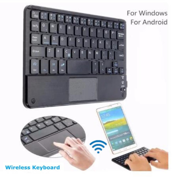 Mini Bluetooth 3.0 Keyboard, Wireless Bluetooth Touchpad Keyboard Ultra ...