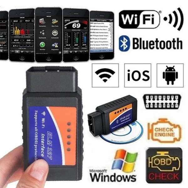 ANCEL ELM327 Bluetooth OBD2 Scanner Diagnostic Tool For Android - Check Engine Light Code Reader