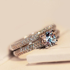 Sterling, Fashion Jewelry, wedding ring, ringset