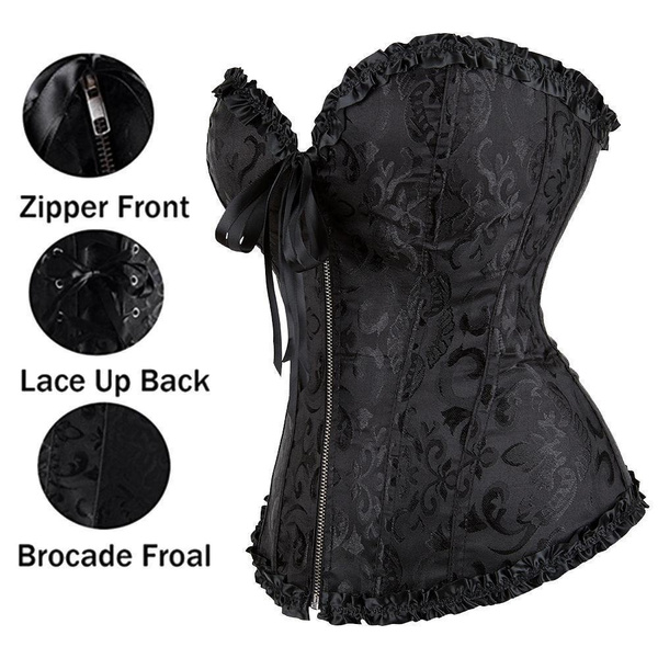 7xl Sexy Shapewear Overbust Corsets And Bustiers Plus Size Brocade