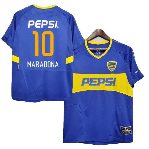 03 04 Boca Juniors Retro Jerseys Classic Vintage 10# Maradona Soccer