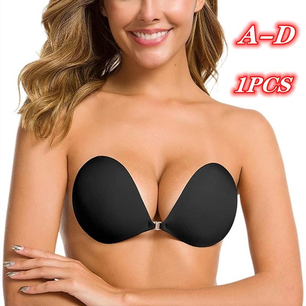 Push Up Strapless Self Adhesive Plunge Bra Invisible Backless
