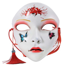 butterfly, beautyface, Flowers, halloweencosplaymask