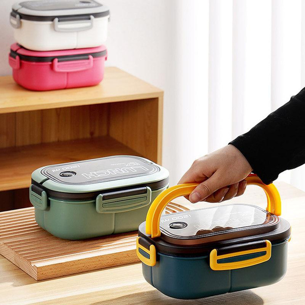 Multilayer plastic microwave oven lunch box