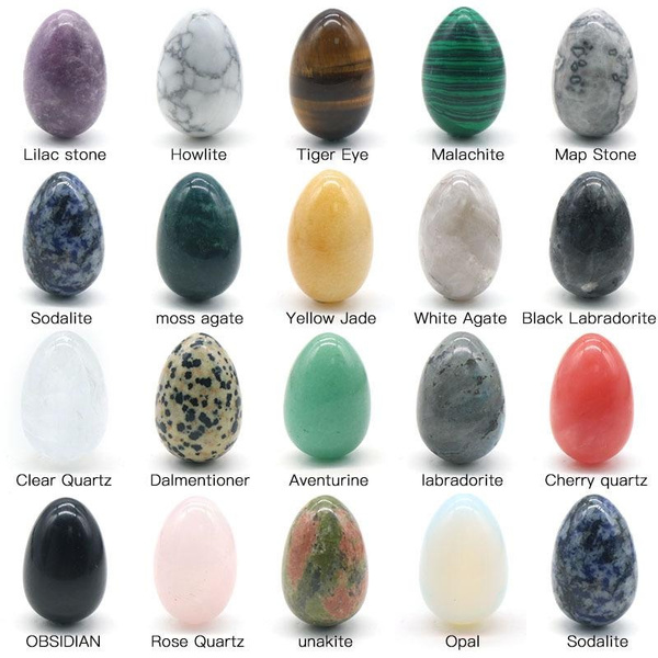 1Pc Natural Quartz Egg Shaped Crystal Healing Ball Sphere Gemstone ...