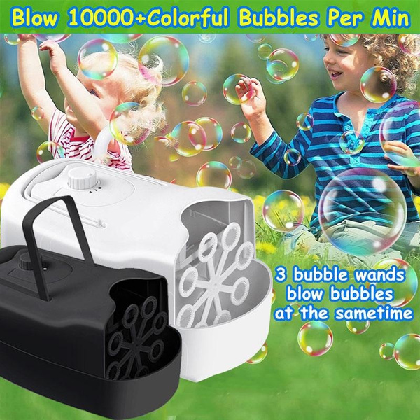 Bubble Machine Automatic Bubble Blower, Minute With 2 Speeds, 8 Wands ...