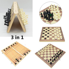 familygameset, Chess, magneticchesschecker, Wooden