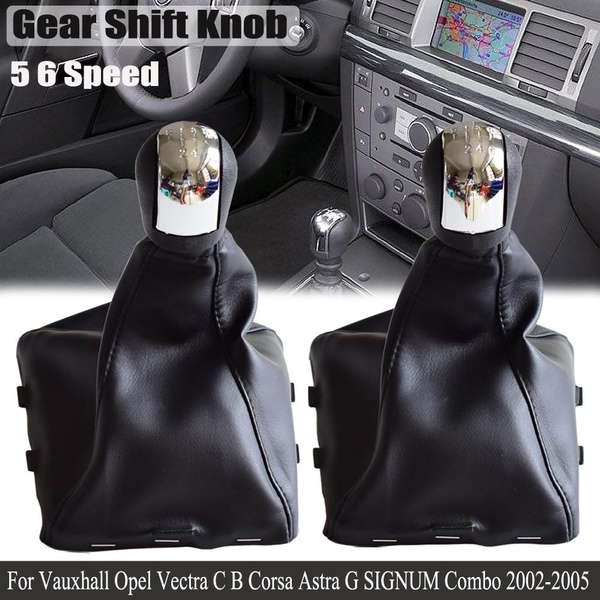 1pc-manual-5-6-speed-chrome-gear-shift-knob-lever-stick-pen-gaiter-boot